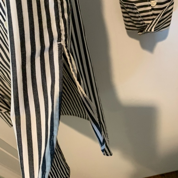 H&M cream/gray striped tunic top. US 4 - Picture 6 of 8